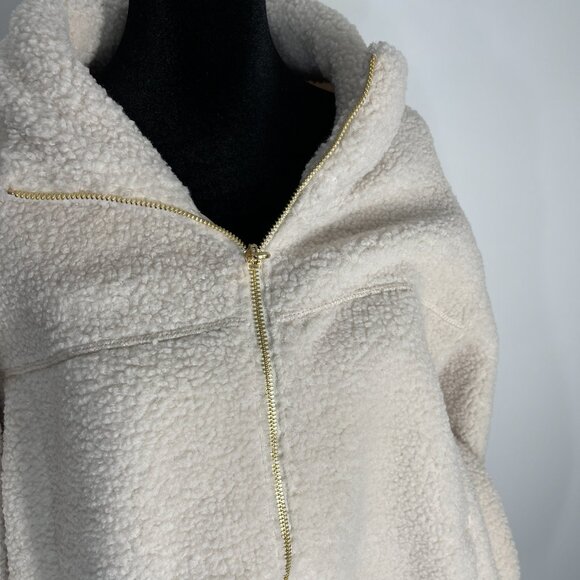 Calia Cream Seamed Sherpa 1/2 Zip Tunic size XXL - Picture 3 of 7